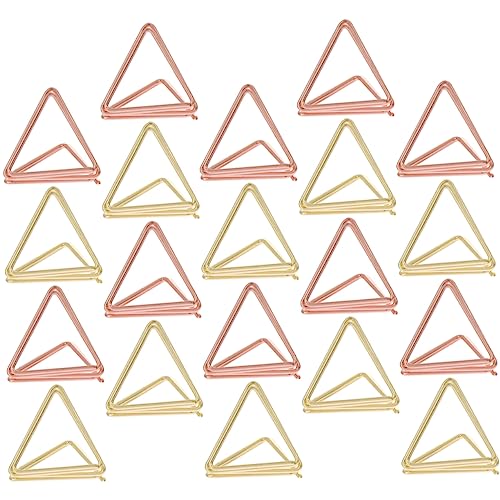 FOYTOKI 40Stücke Dreieckige Memo Clips Roségold Tischkartenhalter für Fotos Notizen Platzkarten Hochwertige Metallmaterialien für Langlebige Nutzung Dekorative von FOYTOKI