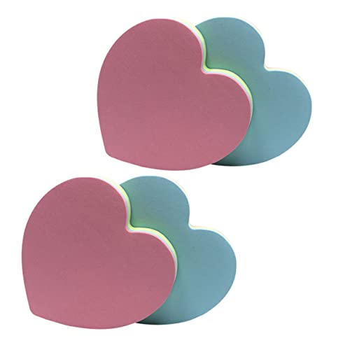 FOYTOKI 4Stücke Herzförmige Haftnotizen Selbstklebende Memo Pads für Büro und Schule Kreative Notizzettel Komfortable Schreibweise Stilvolles Design für Notizen von FOYTOKI