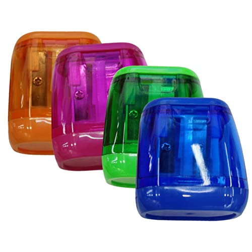 FOYTOKI 4Stücke Manuelle Bleistiftspitzer Doppelte Löcher Ergonomische Handhabung für Buntstifte Schülerbedarf FOYTOKI 4Stücke Manuelle Bleistiftspitzer Doppelte Löcher Ergonomische Handhabung für Buntstifte Schülerbedarf von FOYTOKI