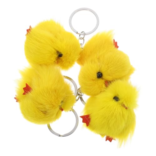 FOYTOKI 4Stücke Plüsch Huhn Schlüsselanhänger Lustige Taschenanhänger aus Weichem Material Niedliche Rucksack Anhänger für Partygeschenke und Dekorationen FOYTOKI 4Stücke Plüsch Huhn Schlüsselanhänger Lustige Taschenanhänger aus Weichem Material Niedliche Rucksack Anhänger für Partygeschenke und Dekorationen von FOYTOKI