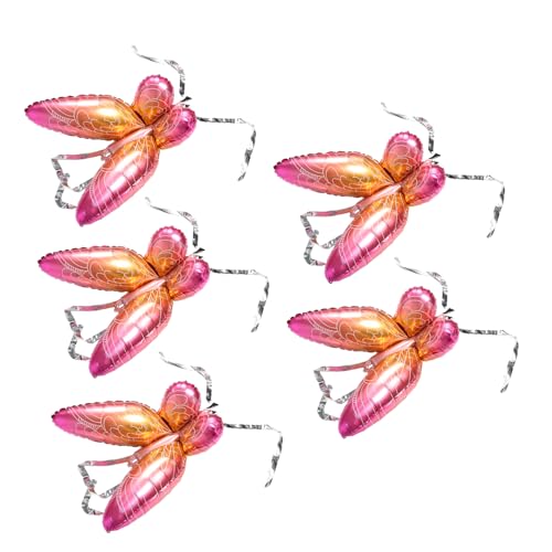 FOYTOKI 5 Stück Flügel Ballon Ballongirlande Ballon Mittelstücke Schmetterlingsfolienballons schmetterling dekorationen Schmetterlingsballons Hochzeitsfeierlieferungen Aluminiumfolie Rosa von FOYTOKI