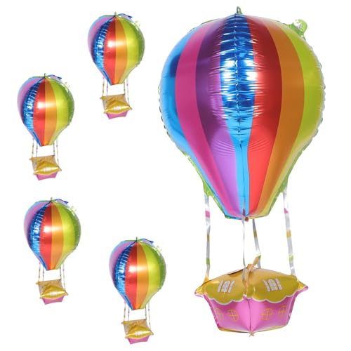 FOYTOKI 5 Stück Luftballons Aus Aluminiumfolie Heißluftballon Hochzeitsballon Dekoration Partyzubehör Geburtstagsparty Dekorationen Abschlussfeier Dekorationen Aluminium von FOYTOKI