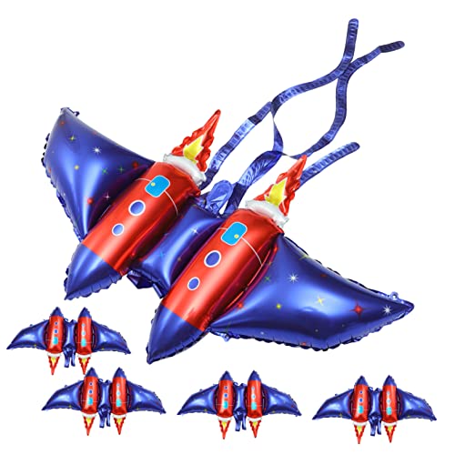 FOYTOKI 5 Stück Raketen Cosplay Requisite Raketenflügel Aufblasbarer Folienballon Geburtstagsparty Zubehör Raketen Requisite Verkleidungskostüme Raketenflügel Ballon Dekoration von FOYTOKI