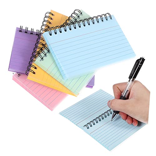 FOYTOKI 5 Stück Teiliges Farbige Notizkarten Spiralnotizbücher für Studierende und Lehrkräfte Praktische Lernkarten und Notizblätter Notizen Machen und Lernen von FOYTOKI
