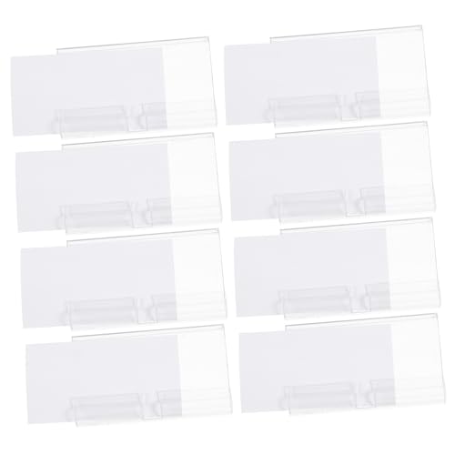 FOYTOKI 50 Sätze Transparente Clip etikettenhalter für Drahtregale Klarer Kunststoff Preisschildhalter mit Weißem Einlegepapier Wiederverwendbar für Aufbewahrungskörbe und FOYTOKI 50 Sätze Transparente Clip etikettenhalter für Drahtregale Klarer Kunststoff Preisschildhalter mit Weißem Einlegepapier Wiederverwendbar für Aufbewahrungskörbe und von FOYTOKI