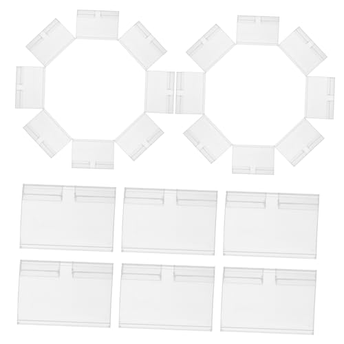 FOYTOKI 50 Stück Regal Etikettenhalter Transparent Preisetiketten für Supermärkte und Geschäfte Diy Etikettenhalter für Preisgestaltung Vielseitige Verwendung Verschiedenen Umgebungen von FOYTOKI