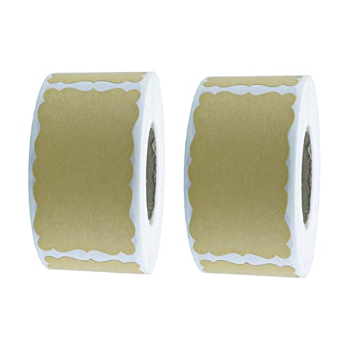 FOYTOKI 500Stücke Kraftpapier Aufkleber Selbstklebende für DIY Verpackung für Weinflaschen Tafelaufkleber und Handgemachte von FOYTOKI
