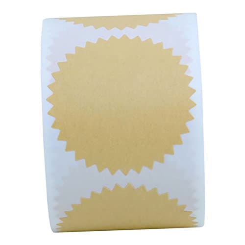 FOYTOKI 500Stücke Leere Kraftpapier Aufkleber für DIY Dekoration Partybedarf Selbstklebende für Backen Grußkarten von FOYTOKI