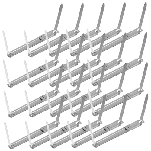FOYTOKI 50Stücke Metallklammern für Ordner Binder Clips für Standard Loch Robuste Heftstreifen für Büro und Schule zur Dokumentenbindung und Organisation von FOYTOKI