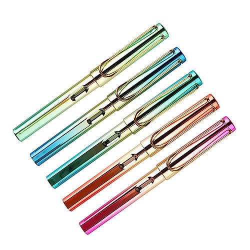 FOYTOKI 5Stücke Farbige Füllfederhalter für Studenten Ergonomisches Design Praktische Anwendung Kompatibel mit Tintensäcken für Kalligraphie und Schreibübungen FOYTOKI 5Stücke Farbige Füllfederhalter für Studenten Ergonomisches Design Praktische Anwendung Kompatibel mit Tintensäcken für Kalligraphie und Schreibübungen von FOYTOKI