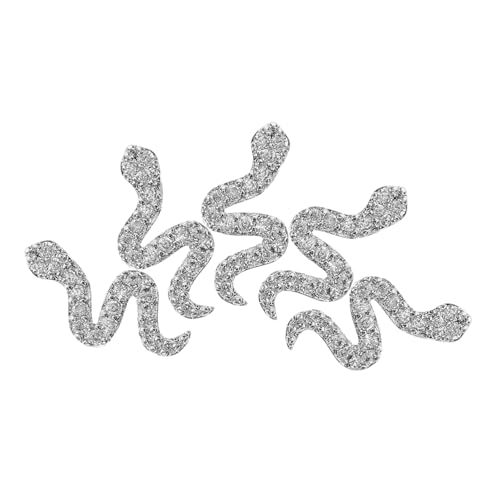 FOYTOKI 5Stücke Schlangen Nagelkunst Charms Silberne Legierung Tierische Nageljuwelen für DIY Maniküre Langlebige und Auffällige Nagelverzierung für Partys FOYTOKI 5Stücke Schlangen Nagelkunst Charms Silberne Legierung Tierische Nageljuwelen für DIY Maniküre Langlebige und Auffällige Nagelverzierung für Partys von FOYTOKI