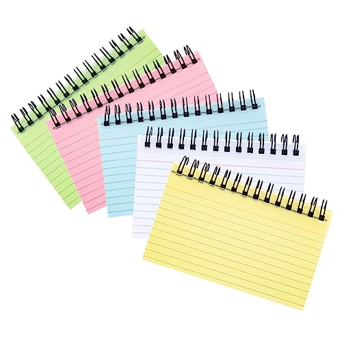 FOYTOKI 5Stücke Teiliges Tragbares Spiralnotizbuch Notizpad für Schule und Büro Leicht zu Transportieren Wasserfestes Design für Notizen To Do Listen von FOYTOKI