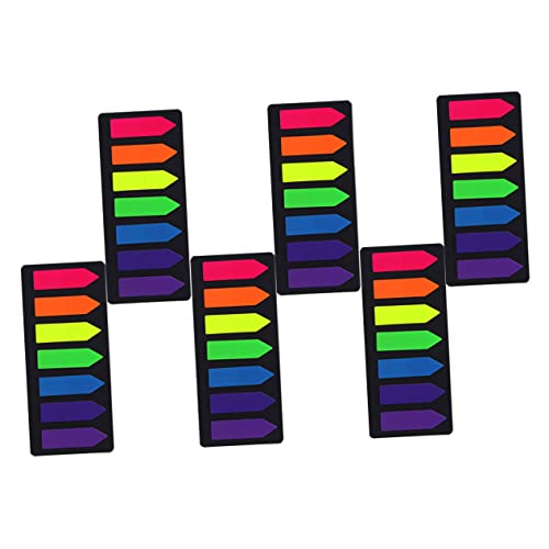FOYTOKI 6 Sätze Haftnotizen Teile Selbstklebende Notizblöcke für Schule und Büro Farbige Index Sticker Leicht Ablösbar Praktisch für Notizen und Organisation von FOYTOKI