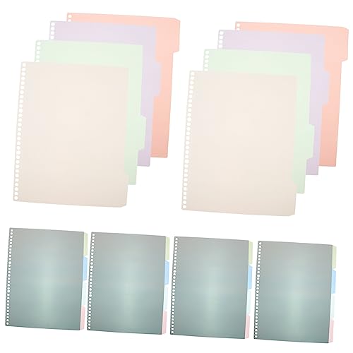FOYTOKI 6 Sets A4-Trennblätter Kunststoffanhänger Farbige Register Loseblatt-Notizbuch-Ordner Trennblätter Ästhetische Trennblätter Notizblock-Trennblätter Abnehmbare FOYTOKI 6 Sets A4-Trennblätter Kunststoffanhänger Farbige Register Loseblatt-Notizbuch-Ordner Trennblätter Ästhetische Trennblätter Notizblock-Trennblätter Abnehmbare von FOYTOKI