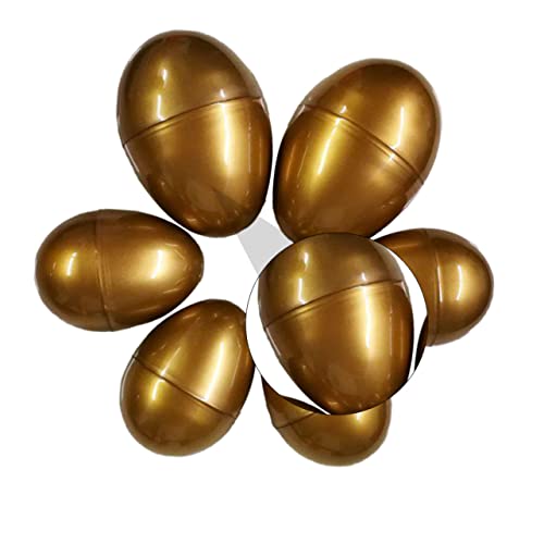 FOYTOKI 6 Stück Goldene Plastikeier für Kreative Ostern Spielzeuge Befüllbare Eier für Ostern Partydeko und Überraschungen von FOYTOKI