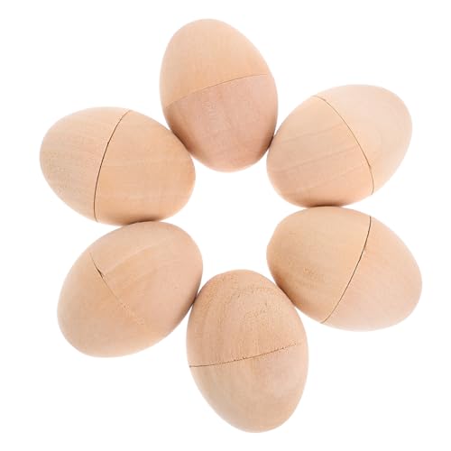 FOYTOKI 6 Stück Hohle Holz Eier zum Bemalen Robuste DIY Ostereier aus Naturbelassenem Holz Unbemalt und Wiederverwendbar für Kreative Osterdeko und Handarbeit FOYTOKI 6 Stück Hohle Holz Eier zum Bemalen Robuste DIY Ostereier aus Naturbelassenem Holz Unbemalt und Wiederverwendbar für Kreative Osterdeko und Handarbeit von FOYTOKI