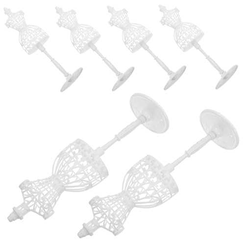 FOYTOKI 6 Stück Kleiner Mannequin Puppenständer Hohl Kunst Mannequin für Puppenkleidung Kreatives Design für Kleiner Häuser und Puppenaccessoires von FOYTOKI