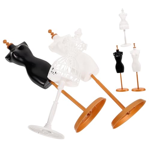 FOYTOKI 6 Stück Puppenständer für Puppenkleider Kleiner Schneiderpuppen zur Präsentation von Puppenkleidung Puppenhaus Zubehör Robust und Sicher für Kreative Selbstgemacht Projekte von FOYTOKI