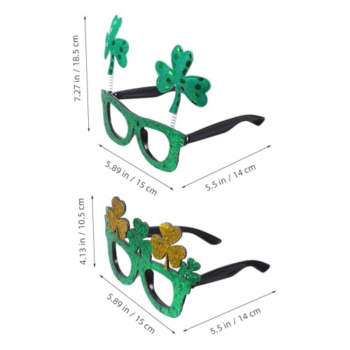 FOYTOKI 6 Stück Shamrock Brillen St Patricks Day Partyaccessoires Leichtes Material Vielseitige Partybrillen Glücksbringer für Familien und Barfeiern von FOYTOKI