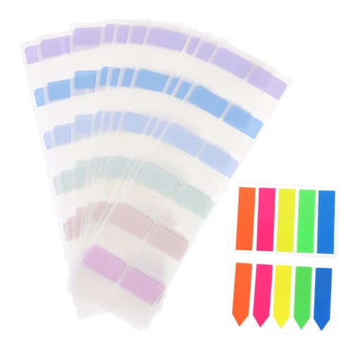 FOYTOKI 640Stücke Selbstklebende Buch Tabs Pastellfarben Transparente Seitenmarkierungen für Notizen Lesezeichen und Dokumente Büro und Schule von FOYTOKI