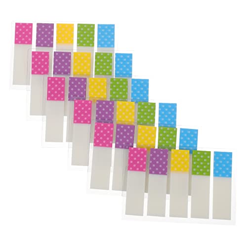 FOYTOKI 6Er-Packungen Transparente Index Tabs Selbstklebende Seitenmarker für Notizen und Büro Beschreibbare Haftmarker für Klassifizierung von FOYTOKI
