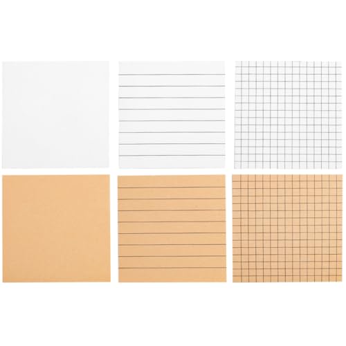 FOYTOKI 6Stücke Haftnotizen Selbstklebende Memo Pads für Büro Leicht Ablösbar ohne Rückstände Planen und Organisieren Verschiedene Designs von FOYTOKI