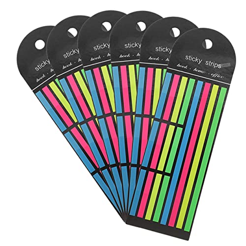 FOYTOKI 6Stücke Sticky Tabs Set Lese und Anmerkungsstreifen für Selbstklebende Indexmarkierungen Verschiedenen für Studenten und Leser von FOYTOKI