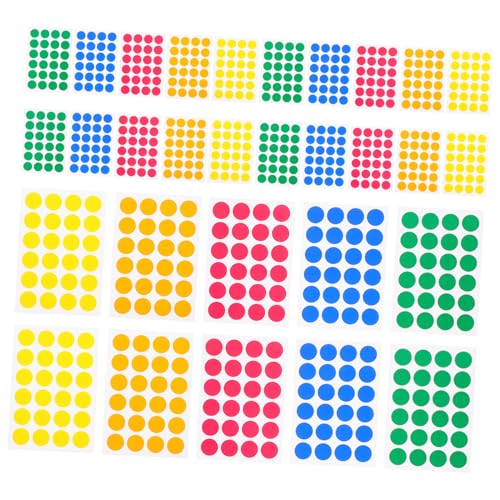 FOYTOKI 720Stücke Selbstklebende Runde Dot Aufkleber Bunten für Scrapbooking und Papierprojekte Farbcodierungsetiketten für Kreative Anwendungen von FOYTOKI