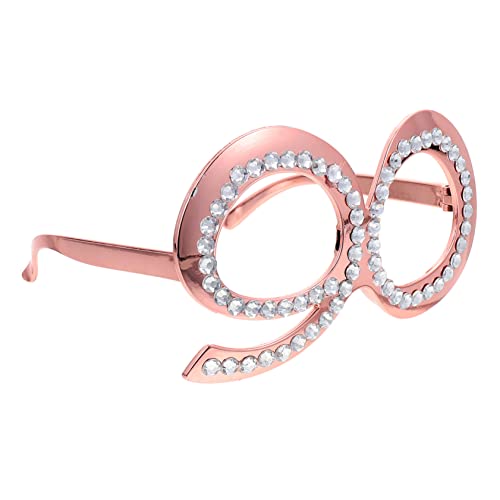 FOYTOKI Altersbrille Die Neuheit Geburtstagsbrille Partybrille prop trendy 90. Geburtstag lustige schnapsgläser lustige brillen partygläser Brille zum Geburtstag Brille Foto-Requisite Stk von FOYTOKI