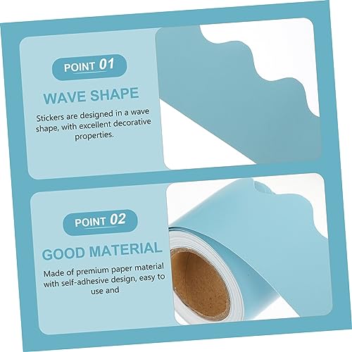 FOYTOKI Blaue Dekorative Papier Bordüre für Schwarze Tafeln Scalloped Kanten DIY Bastelrand für Pinnwände Klassenzimmer Spielzimmer und Heimdekoration FOYTOKI Blaue Dekorative Papier Bordüre für Schwarze Tafeln Scalloped Kanten DIY Bastelrand für Pinnwände Klassenzimmer Spielzimmer und Heimdekoration von FOYTOKI