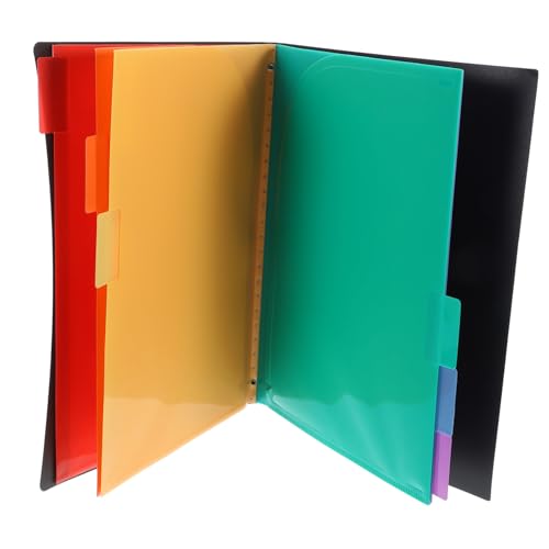 FOYTOKI Dokumentordner mit Fächern Plastikmaterial für Testpapiere und Büroorganisation Praktischer Aktenordner mit Einfachem Design von FOYTOKI