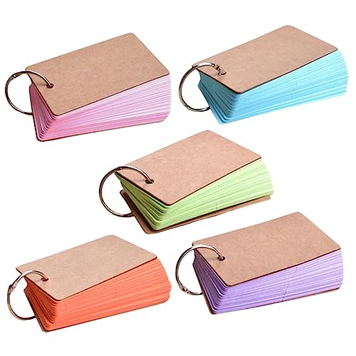 FOYTOKI Farbenfrohes Notizbuch mit Bindemittelringen Blanko Flashcards für Notizen Planung und Organisation für Schule und Büro von FOYTOKI