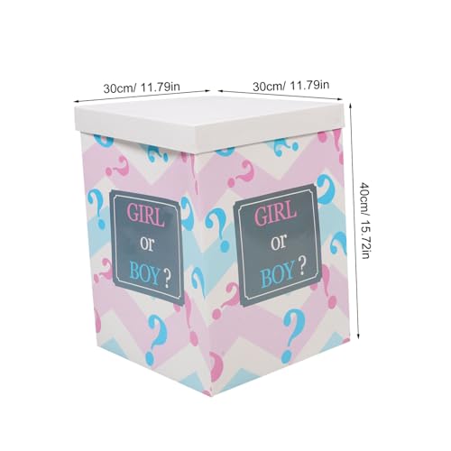 FOYTOKI Geschlechtsoffenlegungsbox Shower Dekoration Papierbox mit Fragezeichen Wiederverwendbar für Jungen oder Mädchen Party Vielseitig Befüllbar mit Luftballons und Lichterketten FOYTOKI Geschlechtsoffenlegungsbox Shower Dekoration Papierbox mit Fragezeichen Wiederverwendbar für Jungen oder Mädchen Party Vielseitig Befüllbar mit Luftballons und Lichterketten von FOYTOKI