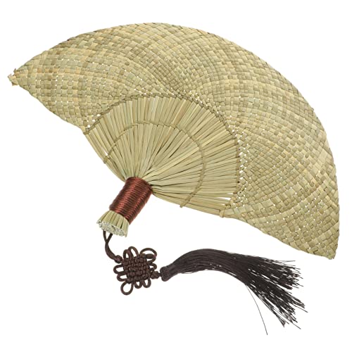 FOYTOKI Handgefertigter Strohfächer Handgewebt Natürlicher Sommerfächer Leichter Vintage Fächer als Deko und Foto Requisite für Zuhause und Garten FOYTOKI Handgefertigter Strohfächer Handgewebt Natürlicher Sommerfächer Leichter Vintage Fächer als Deko und Foto Requisite für Zuhause und Garten von FOYTOKI