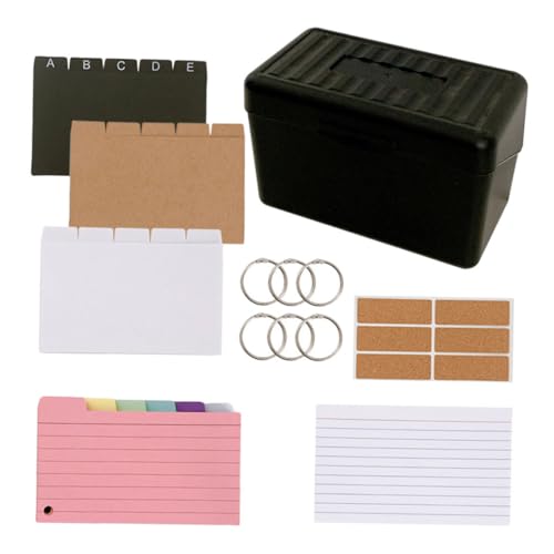 FOYTOKI Karteikarten Set mit Kartenetui Liniert Aufbewahrungsbox für Notizen und Rezeptverwaltung Tragbar und Organisiert für Lernen FOYTOKI Karteikarten Set mit Kartenetui Liniert Aufbewahrungsbox für Notizen und Rezeptverwaltung Tragbar und Organisiert für Lernen von FOYTOKI