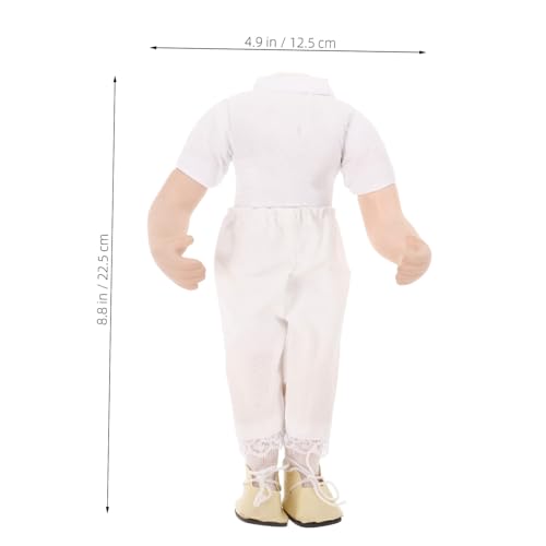 FOYTOKI Keramik puppenrohling mit Gebogenem Arm und Geradem Bein DIY Puppenzubehör für Bastelprojekte Glatte Oberfläche Langlebiges Material Leicht und Kompakt für Sammler von FOYTOKI