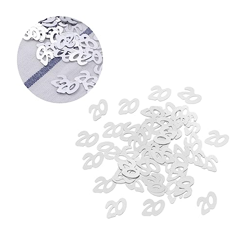 FOYTOKI Konfetti Für Feiern 1200 Stück Zahl 20 Silberfarben Tischdekoration Für Geburtstag Jubiläum Party FOYTOKI Konfetti Für Feiern 1200 Stück Zahl 20 Silberfarben Tischdekoration Für Geburtstag Jubiläum Party von FOYTOKI