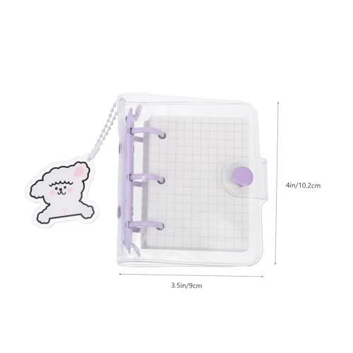 FOYTOKI Mini Ordner mit Transparentem Pvc einband Liniertem Papier und Losem Violetter Umschlag mit Fächern Kariert Inkl Schmuckanhänger Handliches Planer notizbuch für Schule und Büro FOYTOKI Mini Ordner mit Transparentem Pvc einband Liniertem Papier und Losem Violetter Umschlag mit Fächern Kariert Inkl Schmuckanhänger Handliches Planer notizbuch für Schule und Büro von FOYTOKI