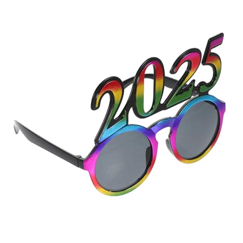 FOYTOKI Neujahrsbrille mit Buntem Hologramm Lustige Partybrille für Erwachsene Auffällige Zahlenbrille für Silvester Fotorequisiten für Feier Bequem und Stylisch Geeignet von FOYTOKI