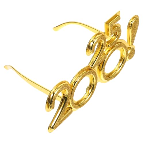 FOYTOKI Partybrille Gold Glitzer Eyeglasses Requisit für Silvester Fest Feier Jahr Zubehör Spaßaccessoire FOYTOKI Partybrille Gold Glitzer Eyeglasses Requisit für Silvester Fest Feier Jahr Zubehör Spaßaccessoire von FOYTOKI
