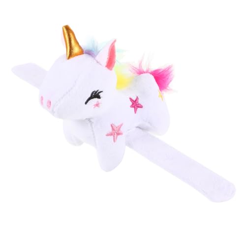 FOYTOKI Slap-Armband Einhornmotiv Plüscharmband Für Handgelenk Langlebiges Kinderarmband Party-Favor Und Kostümaccessoire von FOYTOKI