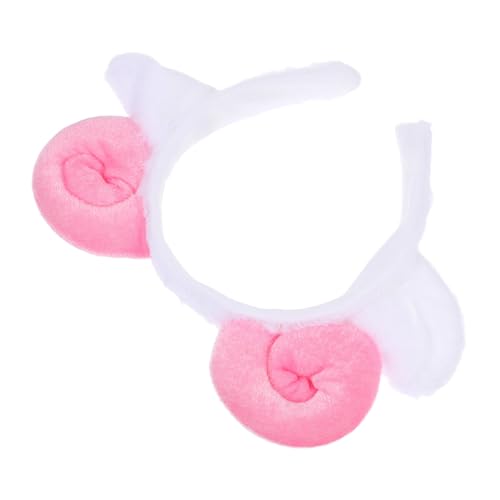 FOYTOKI Plüsch Schaf Horn Haarreif Weiches Cosplay Stirnband Verstellbar Farmhouse Stil Tierkostüm Zubehör für Frauen Halloween Party Accessoire von FOYTOKI
