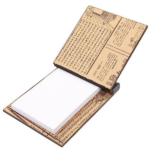 FOYTOKI Retro Holznotizbuch Vintage Notizblock für Schule Büro und Reisen Tagebuch im Antiken Stil Leicht für Notizen und Skizzen von FOYTOKI