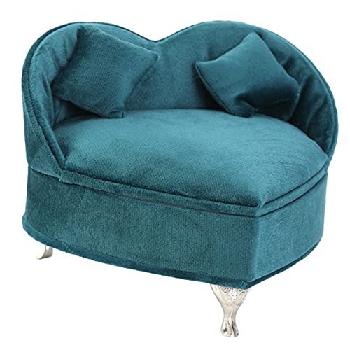 FOYTOKI Sofa Dekorierte Schmuckschatulle Weicher Samt Ohrring-Organizer Halsketten-aufbewahrungsbox Kompaktes Reise-schmucketui FOYTOKI Sofa Dekorierte Schmuckschatulle Weicher Samt Ohrring-Organizer Halsketten-aufbewahrungsbox Kompaktes Reise-schmucketui von FOYTOKI