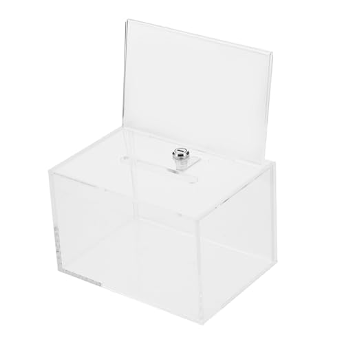 FOYTOKI Transparente Acryl Spendenbox Multifunktionale Vorschlagsbox für Büro Zuhause Sicher Praktisch für Abstimmungen Spenden von FOYTOKI