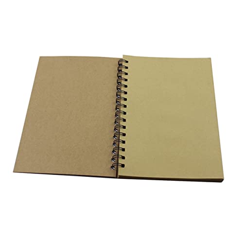 FOYTOKI Vintage Skizzenbuch mit Spiralbindung Tragbares Notizbuch aus Kraftpapier für Zeichnungen Notizen und Kreative Ideen Schule Büro und Künstler von FOYTOKI