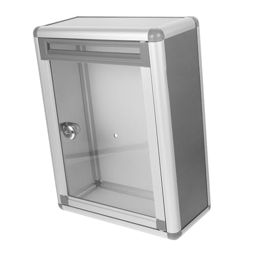 FOYTOKI Wandmontierte Vorschlagsbox mit Schloss Multifunktionale Briefaufbewahrungsbox für Büro und Schule Transparente Graufarbe für Beschwerden und Spendenaktionen FOYTOKI Wandmontierte Vorschlagsbox mit Schloss Multifunktionale Briefaufbewahrungsbox für Büro und Schule Transparente Graufarbe für Beschwerden und Spendenaktionen von FOYTOKI