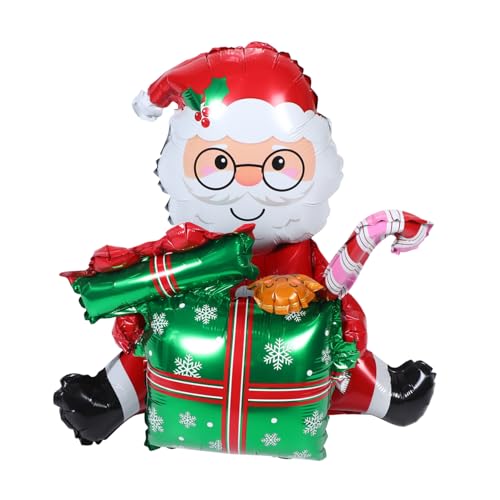 FOYTOKI Weihnachtsmann Ballon Groß Für Weihnachten Feiertage Folienballons Weihnachtsballons Glieder Und Woo Dekorationen Zahlen Aufblasbare Ballons Dekoration Party Layout von FOYTOKI