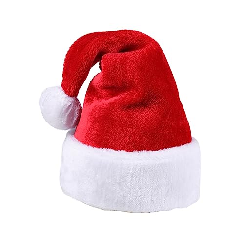 FOYTOKI Luxuriöse Verdickte Weihnachtsmütze Aus Plüsch Mütze für Erwachsene Jungen und Mädchen Weihnachtskostüm-zubehör FOYTOKI Luxuriöse Verdickte Weihnachtsmütze Aus Plüsch Mütze für Erwachsene Jungen und Mädchen Weihnachtskostüm-zubehör von FOYTOKI