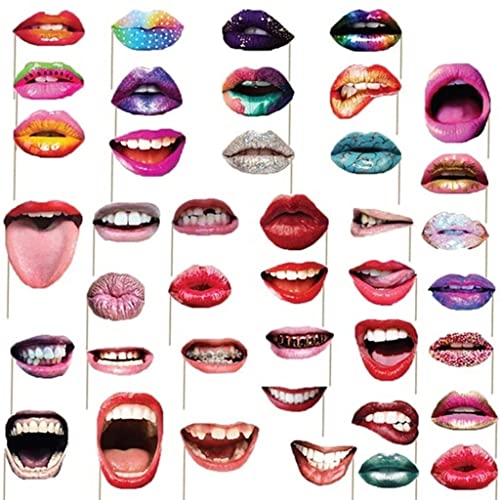 FPEAOB 40 Stück Party Photo Booth Props DIY Fotorequisiten Set Multicolored Pappe Karneval Hochzeit Geburtstag Weihnachten Junggesellinnenabschied FPEAOB 40 Stück Party Photo Booth Props DIY Fotorequisiten Set Multicolored Pappe Karneval Hochzeit Geburtstag Weihnachten Junggesellinnenabschied von FPEAOB